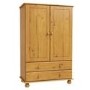 Hamilton 2 Door 2 Drawer Combi Short Wardrobe in Pine