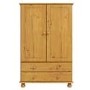 Hamilton 2 Door 2 Drawer Combi Short Wardrobe in Pine