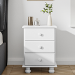 White 3 Drawer Bedside Table - Hamilton