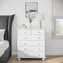 White Painted Chest of 6 Drawers - Hamilton 