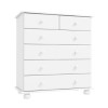 White Painted Chest of 6 Drawers - Hamilton 