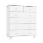 White Painted Chest of 6 Drawers - Hamilton 