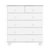 White Painted Chest of 6 Drawers - Hamilton 