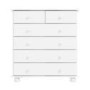 White Painted Chest of 6 Drawers - Hamilton 
