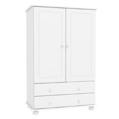 Hamilton 2 Door 2 Drawer Combi Short Wardrobe in White