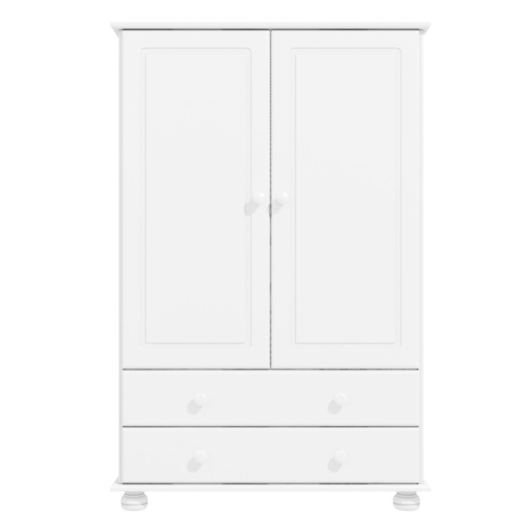 Hamilton 2 Door 2 Drawer Combi Short Wardrobe in White