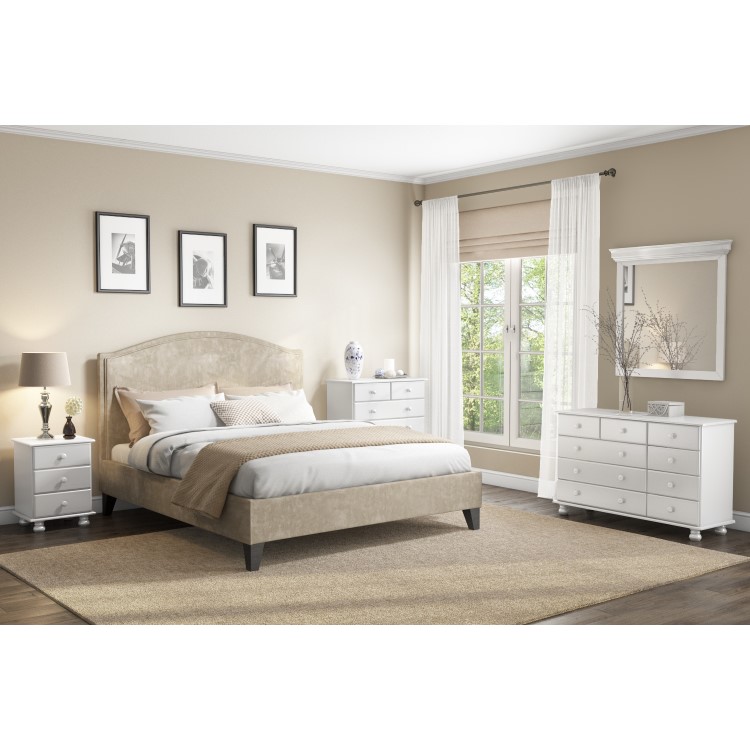 Hamilton 2 Door 2 Drawer Combi Short Wardrobe in White