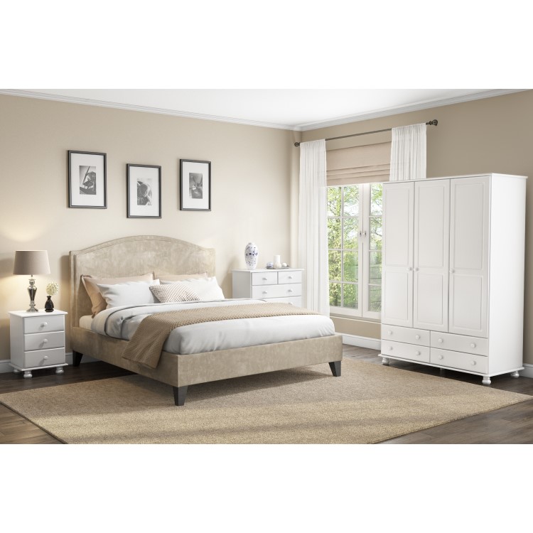 Hamilton 2 Door 2 Drawer Combi Short Wardrobe in White
