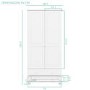 Hamilton 2 Door 2 Drawer Wardrobe in White