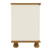 Cream and Pine 3 Drawer Bedside Table - Hamilton