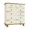 Cream and Pine Chest of 6 Drawers - Hamilton