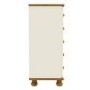 Cream and Pine Chest of 6 Drawers - Hamilton