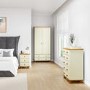 Cream and Pine Chest of 6 Drawers - Hamilton