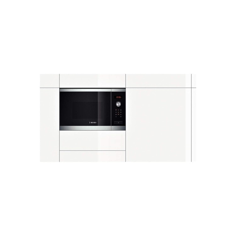 GRADE A1 - Bosch HMT84M654B Stainless Steel Built-in Standard Microwave