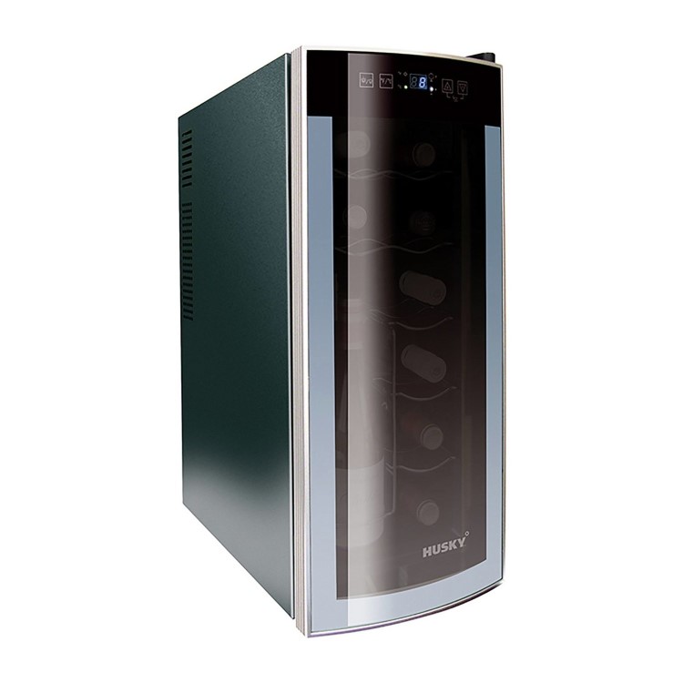 GRADE A1 - Husky HN6 Husky Reflections Slim Line Wine Cooler
