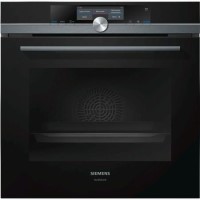 Refurbished Siemens HN878G4B6B iQ700 60cm Single Built In Electric Oven with Microwave and Pulse Steam Black