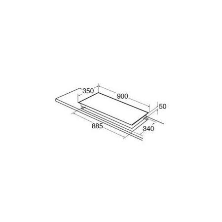 Refurbished CDA HN9626FR 90cm 4 Zone Linear Induction Hob