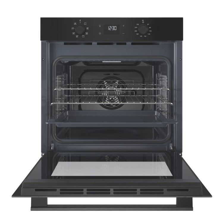 Refurbished Hotpoint Class 2 Multiflow HO 455C B UK Single Electric Fan Oven - Black