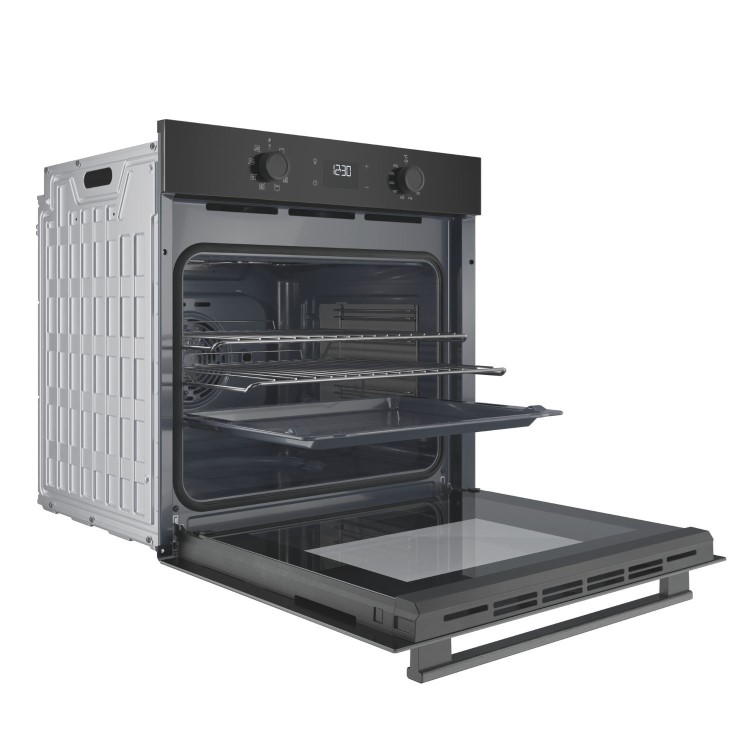 Refurbished Hotpoint Class 2 Multiflow HO 455C B UK Single Electric Fan Oven - Black