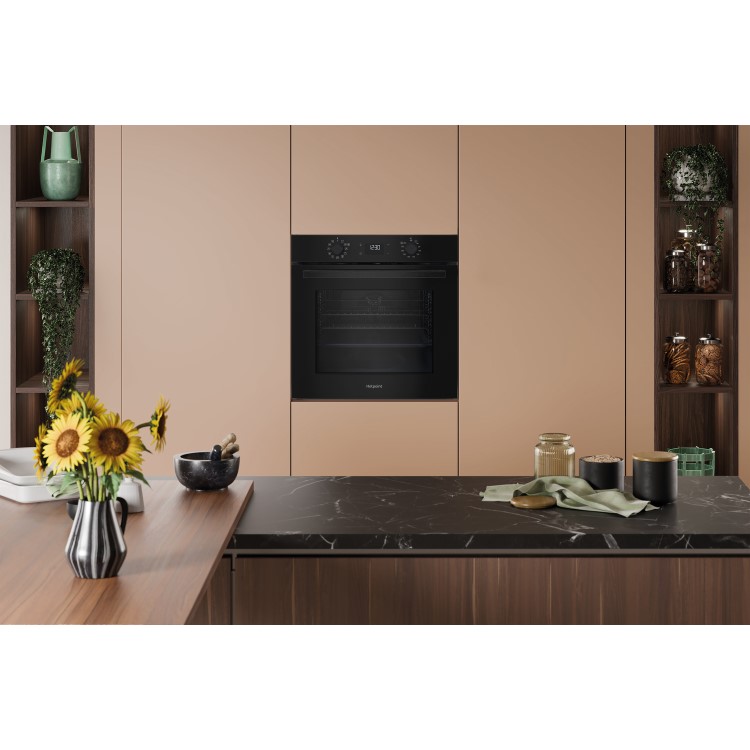 Hotpoint Class 2 HO458HBUK Electric Fan Assisted Single Oven - Black