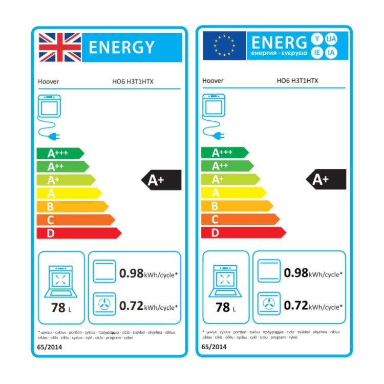 Hoover HO6H3T1HTX Electric Single Oven - Stainless Steel