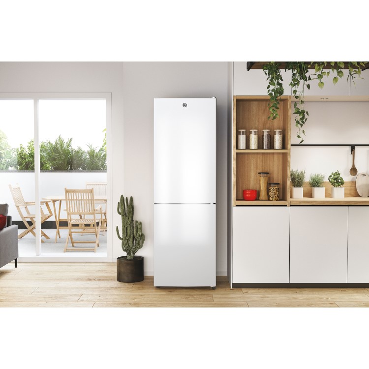 Refurbished Hoover HOCE3T618FWK Freestanding 342 Litre 60/40 Frost Free Fridge Freezer White