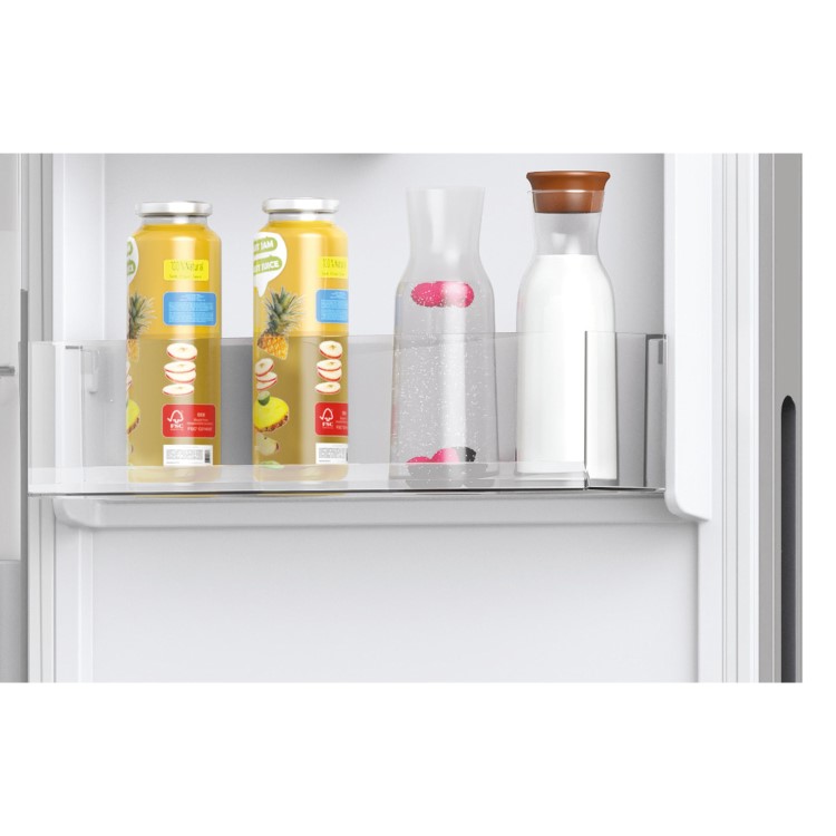 Refurbished Hoover HOCE4T618ESK Freestanding 341 Litre 70/30 Fridge Freezer Silver