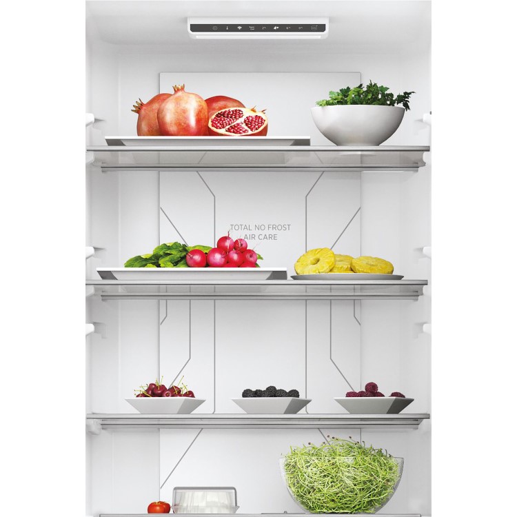 Refurbished Hoover HOCE4T618ESK Freestanding 341 Litre 70/30 Fridge Freezer Silver