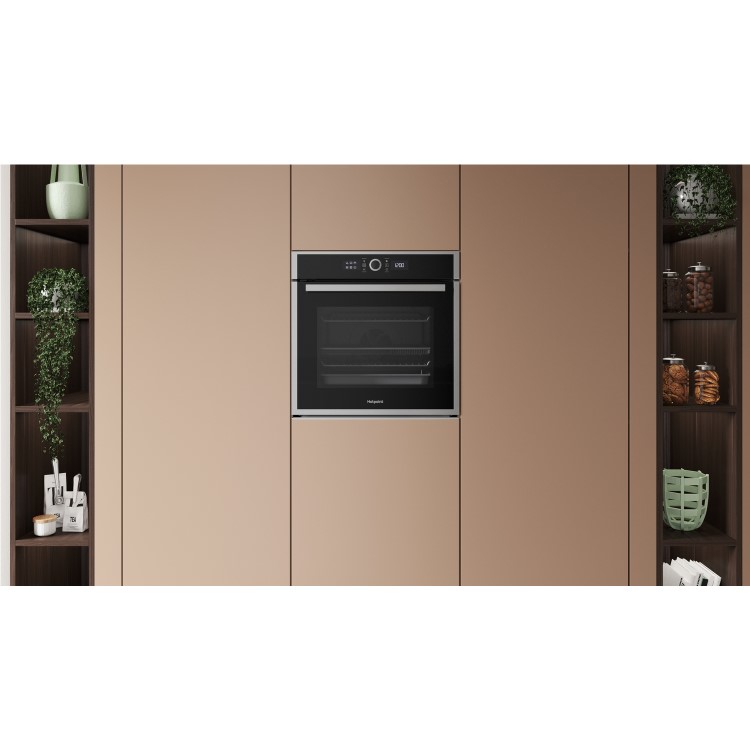 Refurbished Hotpoint Class 4 ActiveMultiflow HOI4S8HM0XUK Electric Single Fan Oven with Air Fry - Stainless Steel