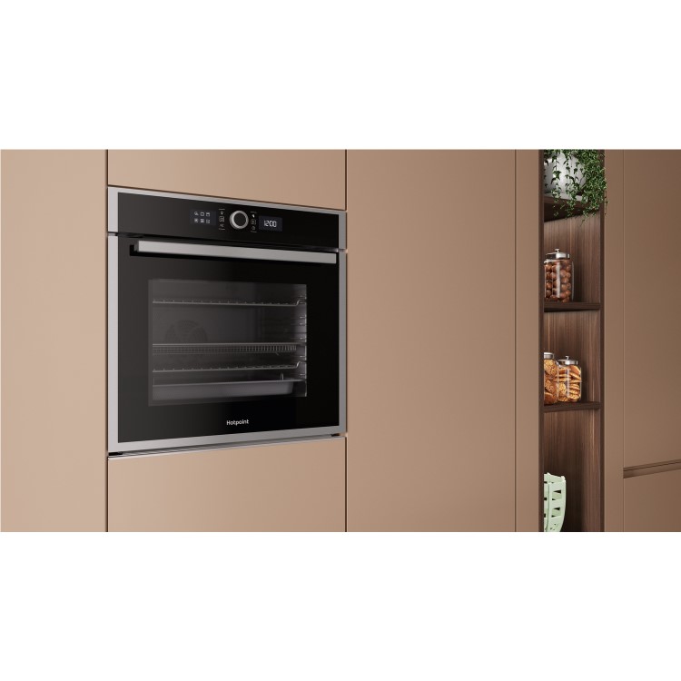Refurbished Hotpoint Class 4 ActiveMultiflow HOI4S8HM0XUK Electric Single Fan Oven with Air Fry - Stainless Steel