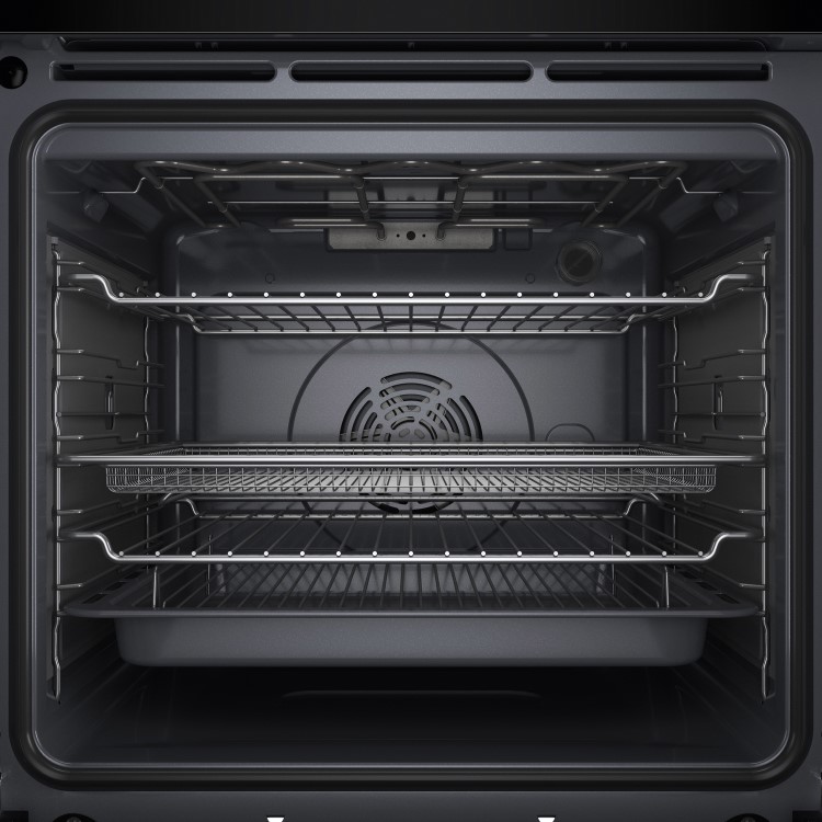 Refurbished Hotpoint Class 6 ActiveMultiflow HOI68CT0SBUK Electric Single Fan Oven with Air Fry and GentleSteam Cooking - Black