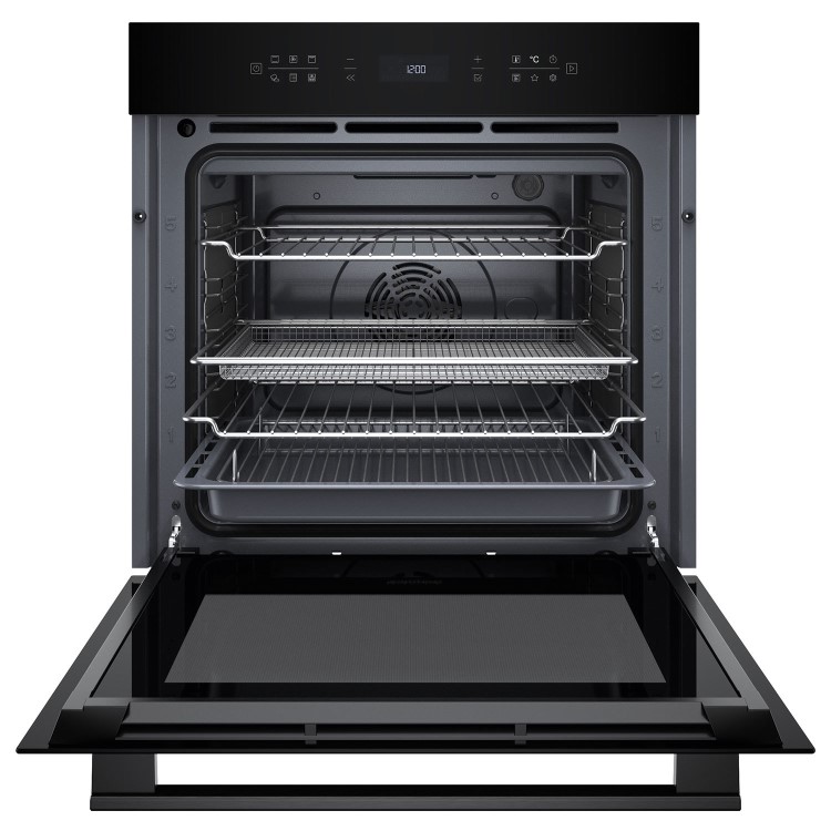 Refurbished Hotpoint Class 6 ActiveMultiflow HOI68CT0SBUK Electric Single Fan Oven with Air Fry and GentleSteam Cooking - Black