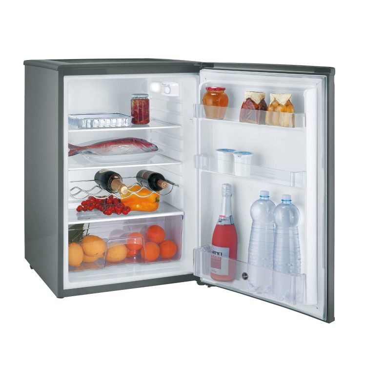 Refurbished Hoover HOLHS58EXK Freestanding 127 Litre Fridge Silver