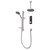 Triton HOME Digital Mixer Shower Pumped All-in-One with Round Fixed Head &amp; Slider Rail Kit Low Pressure Gravity