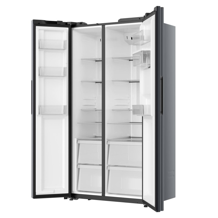 Hoover 523 Litre Side-by-Side American Fridge Freezer - Inox