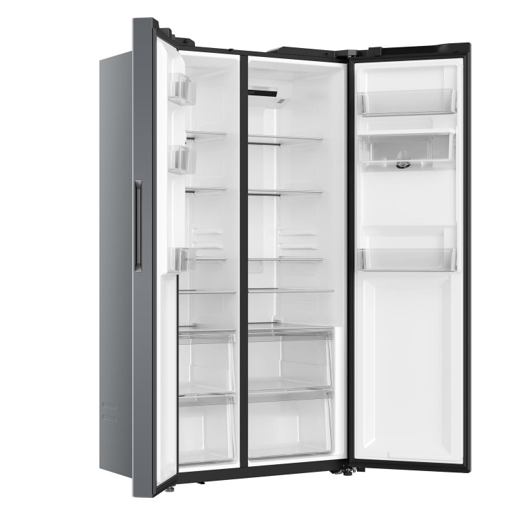 Hoover 523 Litre Side-by-Side American Fridge Freezer - Inox