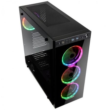 Kolink Horizon Midi Tower RGB Gaming Case - Black Tempered Glass