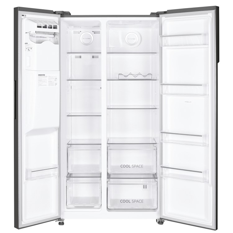 Hoover 513 Litre Side-By-Side American Fridge Freezer - Silver