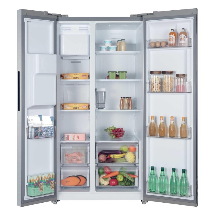 Hoover 556 Litre Side-by-Side American Fridge Freezer - Inox