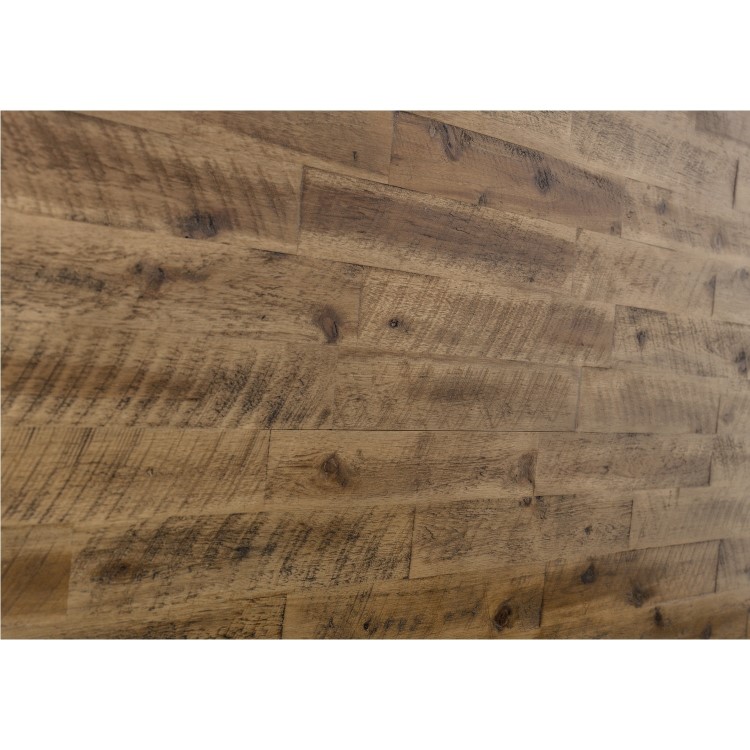 Hoxton Wooden King Size Bed Frame with Rustic Oak Finish - Julian Bowen