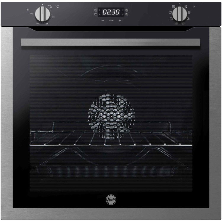 Refurbished Hoover HOXC3UB3358BI 60cm Single Built In Electric Oven with Catalytic Cleaning Black