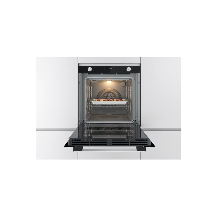 Refurbished Hoover HOXC3UB3358BI 60cm Single Built In Electric Oven with Catalytic Cleaning Black