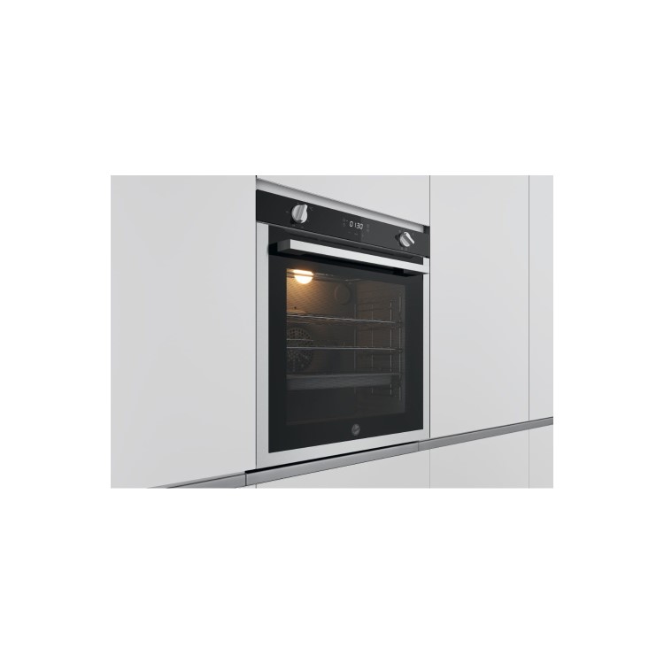 Refurbished Hoover HOXC3UB3358BI 60cm Single Built In Electric Oven with Catalytic Cleaning Black