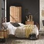 Industrial Oak Finish 2 Door Wardrobe - Hoxton - LPD