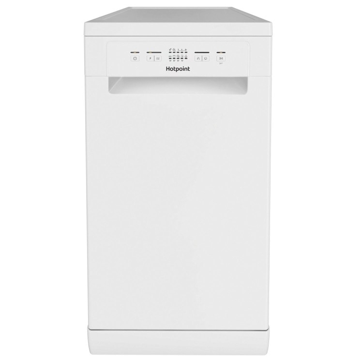 Refurbished Hotpoint Freestanding Slimline Dishwasher - White Quick wash Adjustable baskets