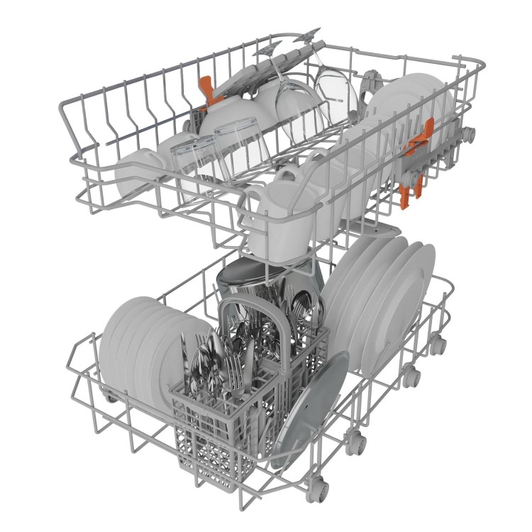 Refurbished Hotpoint Freestanding Slimline Dishwasher - White Quick wash Adjustable baskets