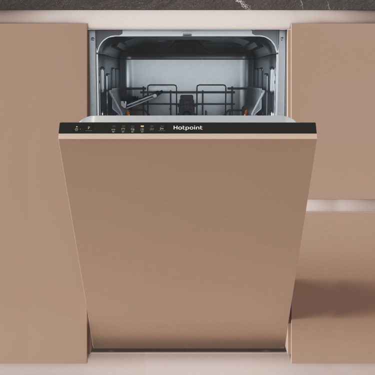 Hotpoint Integrated Slimline Dishwasher - Eco Black Control Panel