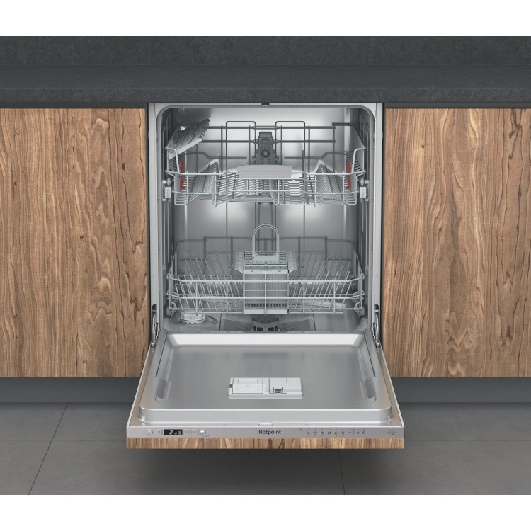 Hotpoint ActiveDry Integrated Dishwasher -  C-Rated Black Control Panel