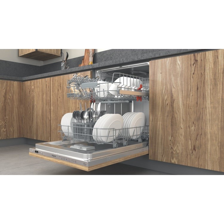 Hotpoint ActiveDry Integrated Dishwasher -  C-Rated Black Control Panel
