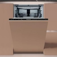 Refurbished Hotpoint Integrated Slimline Dishwasher - Black Eco Programme Refurbished Hotpoint Integrated Slimline Dishwasher - Black Eco Programme